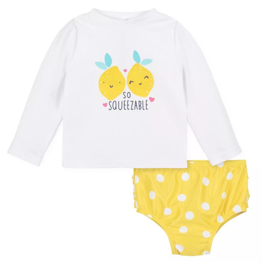 Gerber Baby Lemon Two-Piece Swim (NWT)